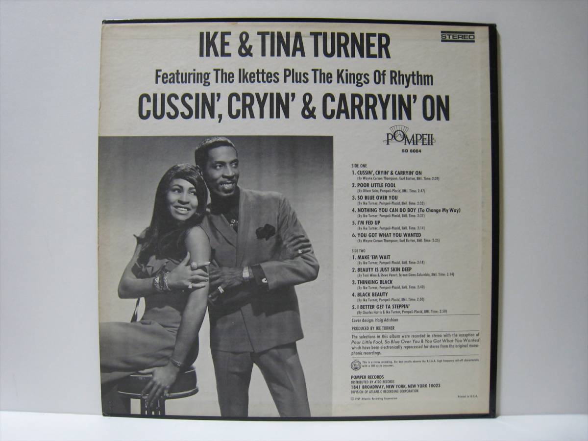【LP】 IKE & TINA TURNER / CUSSIN', CRYIN' & CARRYIN' ON US盤 アイク＆ティナ・ターナー カシン、クライン、キャリーイン・オン_画像3