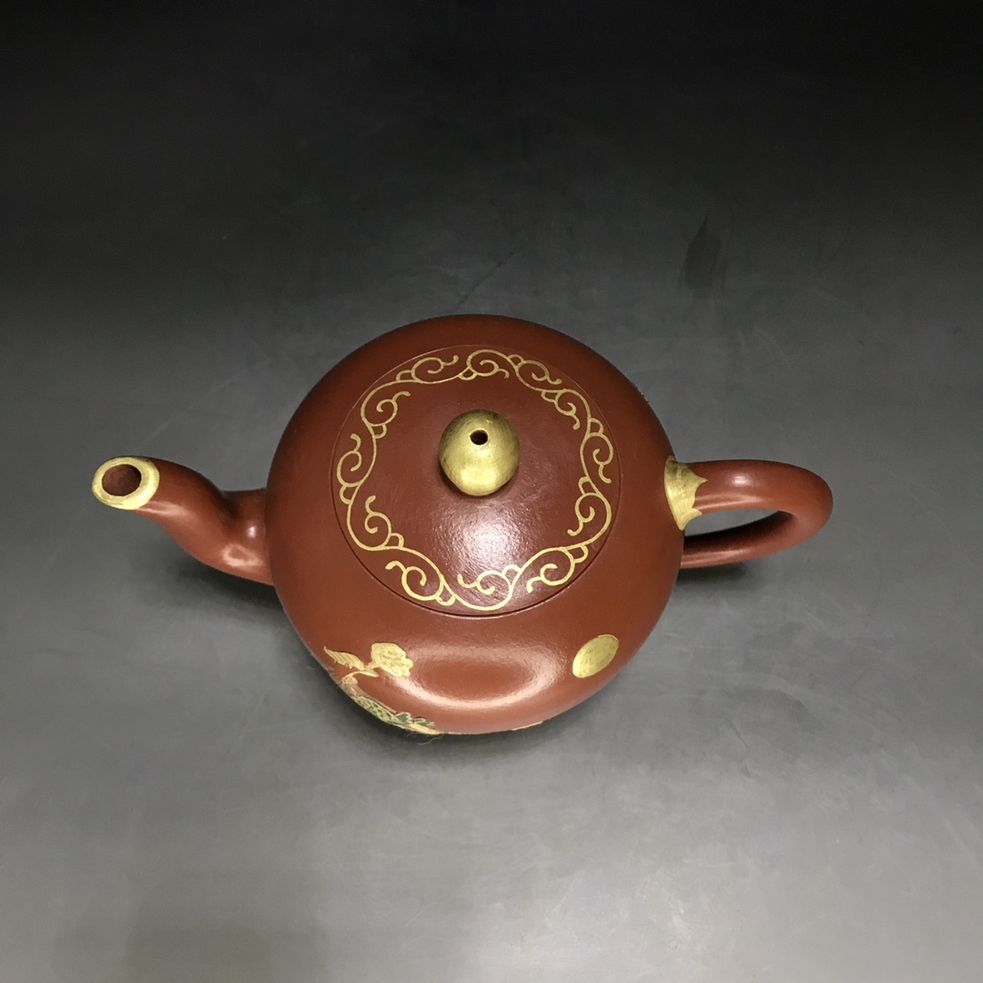 聚寶齋*紫砂細密彫*美人肩壺】茶壺 茶道具 中国時代美術 容量:460cc 聚寶齋*紫砂細密彫*美人肩壺】茶壺 茶道具 中国時代美術 容量:460cc