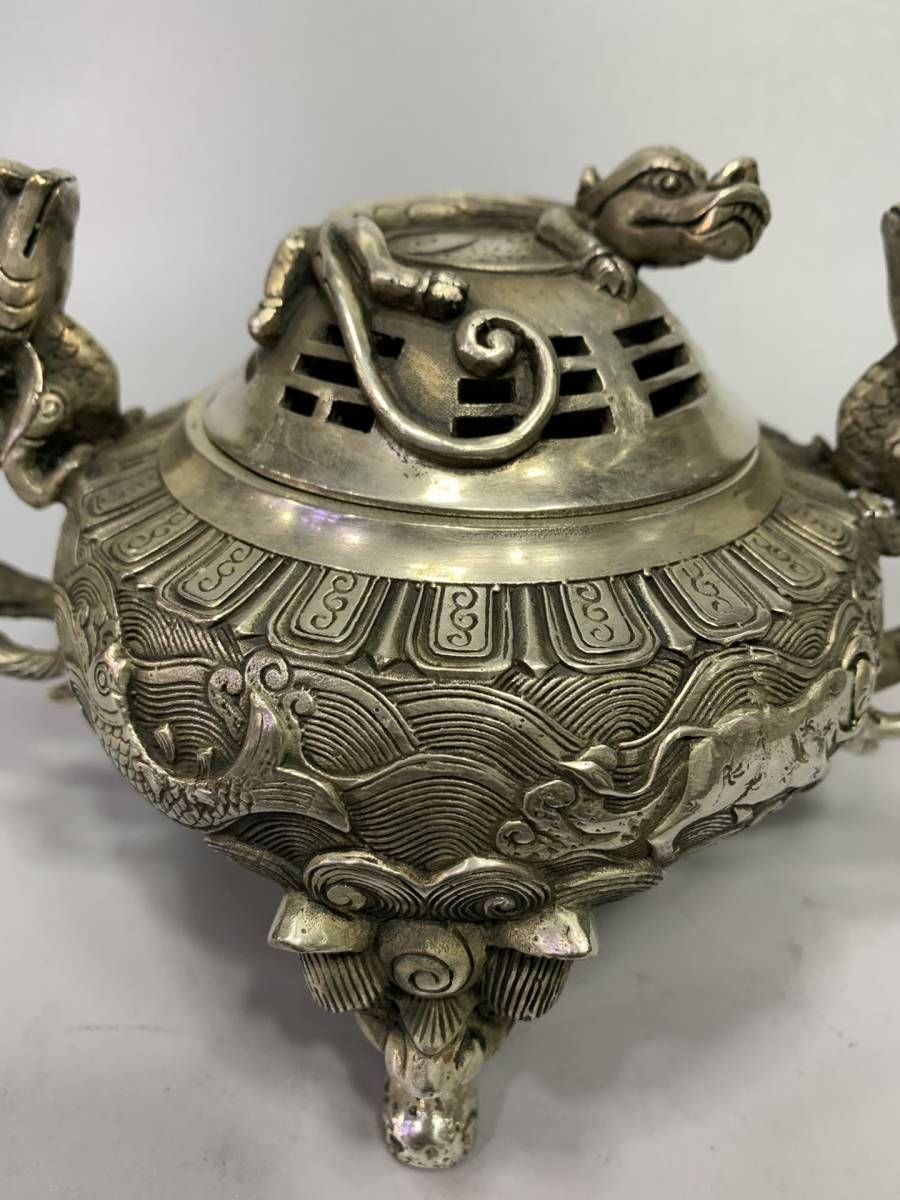 聚寶齋*銅製*八卦炉】 稀少物品 置物 古賞物 中国古 聚寶齋*銅製*八卦炉】 稀少物品 置物 古賞物 中国古