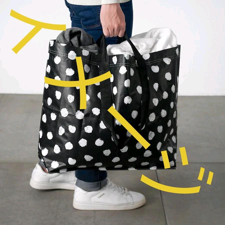 IKEA フィスラMサイズ2枚 エコバッグ ショッピングバック