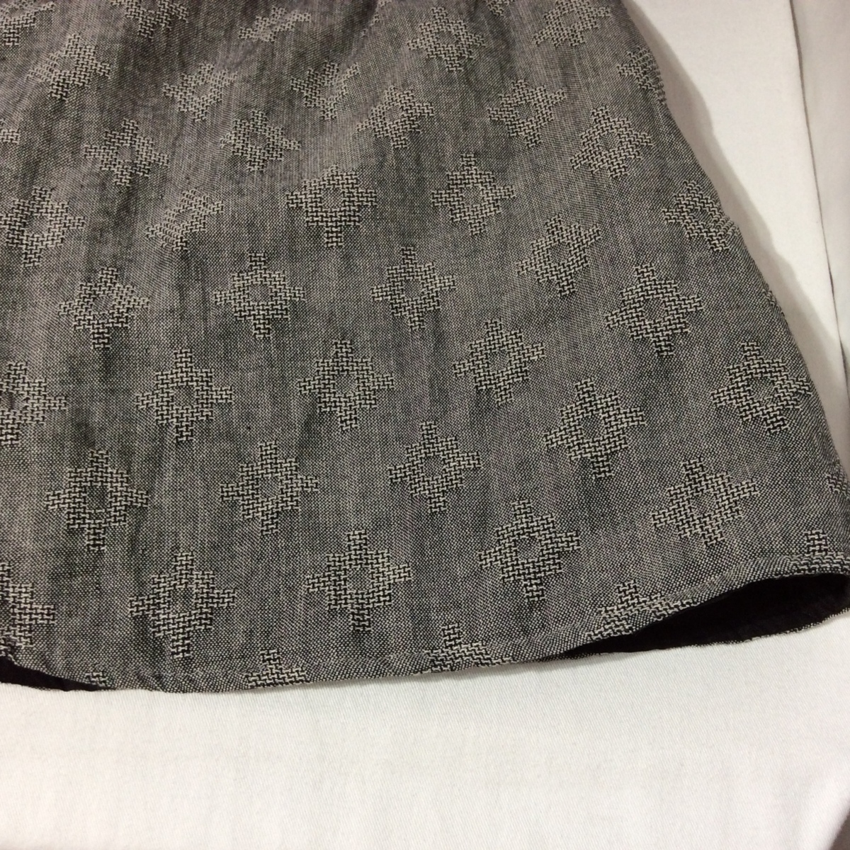 【値下げ】新品☆婦人 ダイアジャカードクルミボタンコート 中綿 FREE グレー フリーサイズ F_画像8