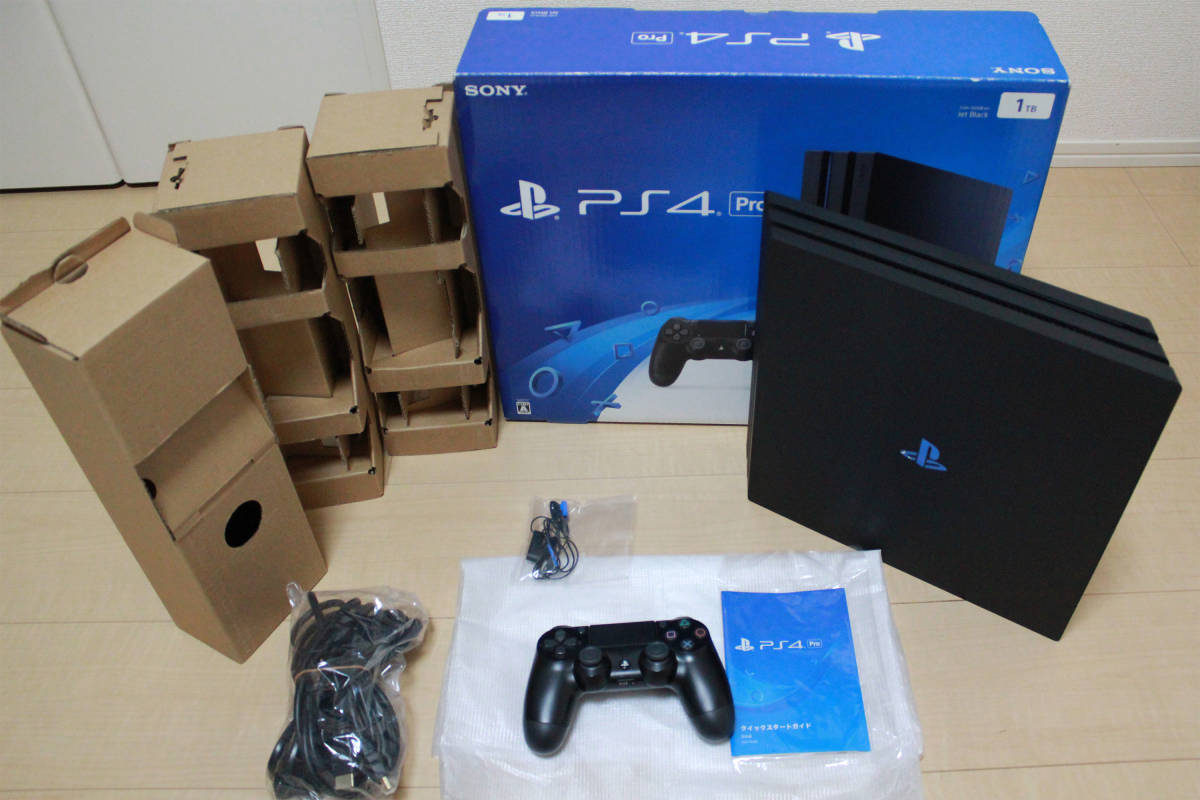 美品】動作確認済み PlayStation4 Pro 本体 ジェットブラック 1TB CUH