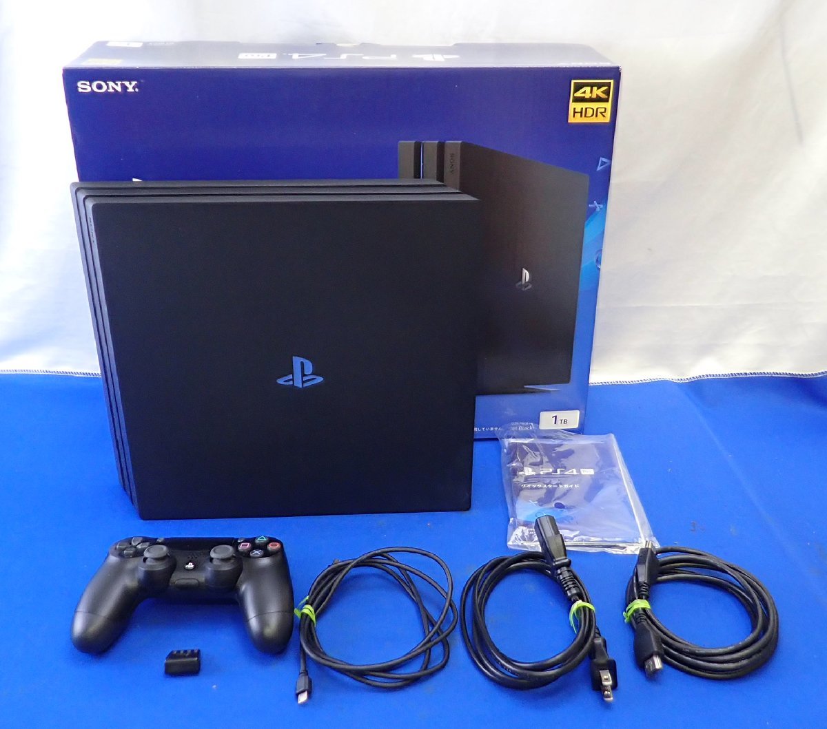 ◎PS4 Pro CHU-7100B B01 1TB ジェットブラック 本体 コントローラー 動作確認済み 初期化済み PlayStation4  SONY