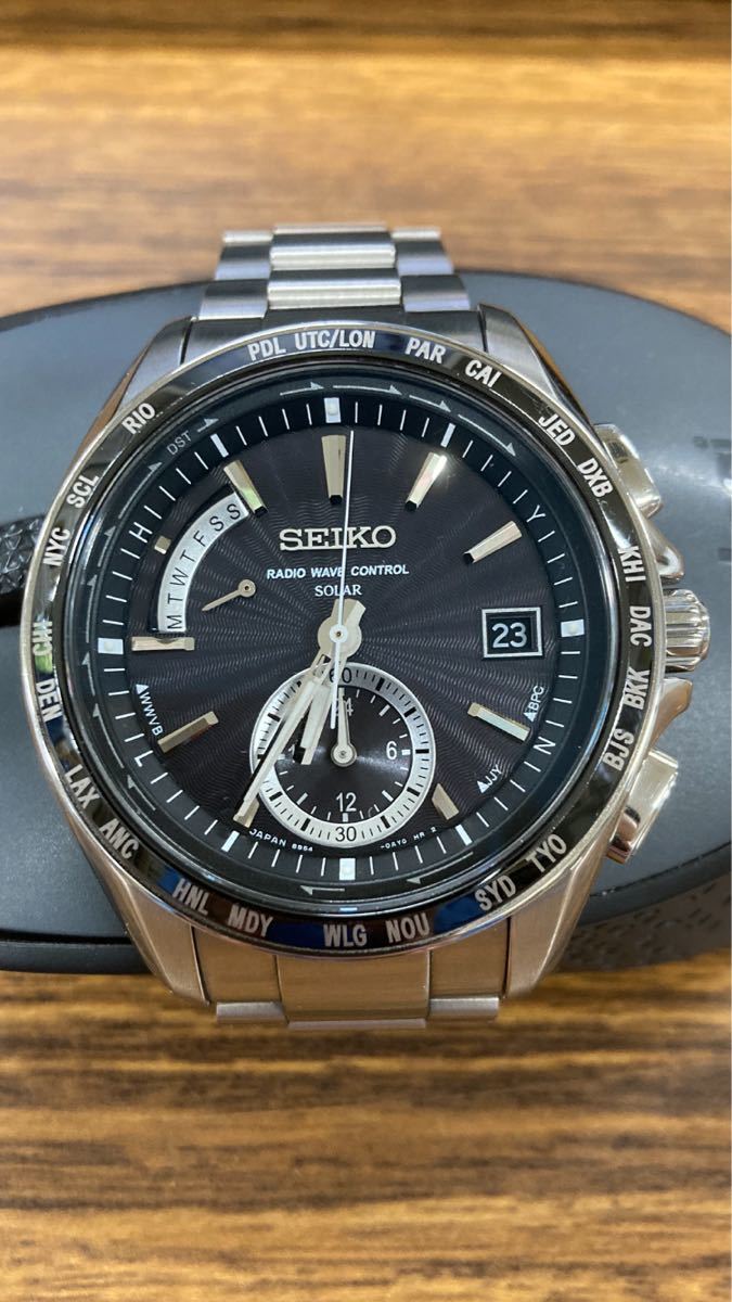 SEIKO 電波ソーラー セイコーブライツ SAGA ワールドタイム