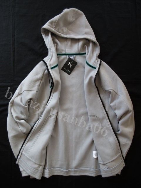 未使用 定価2.4万 PUMA プーマ×メルセデス ベンツ コラボ スウェット ジップ パーカー スウェットパンツ セットアップ US/S 日本M相当 灰 5