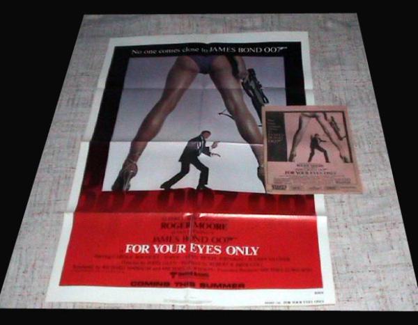 007 ユア・アイズ・オンリー ● U.S.A.版 1st. ポスター + 海外新聞広告 ジェームズ・ボンド ロジャー・ムーア