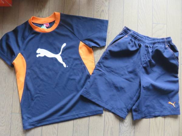 [ new goods ]Puma top and bottom set * short sleeves T-shirt * half pants 130