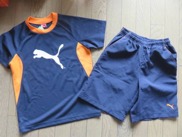 [ new goods ]Puma top and bottom set * short sleeves T-shirt * half pants 130