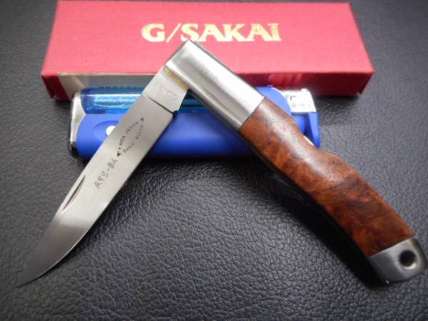 ヤフオク! - ナイフ 小さな折り畳み G SAKAI ATS-34 ジーサカ