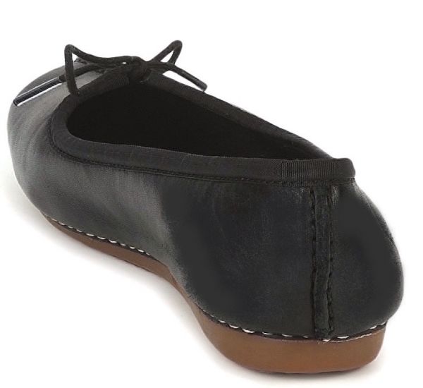 Clarks Clarks 27cm leather black black ballet pumps Flat Loafer moccasin slip-on shoes ribbon boots sandals 654