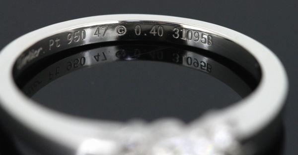  Cartier ba Rely na diamond 0.40ct G-VS1 ring #47 Pt950