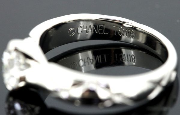シャネル マトラッセ ダイヤモンド 0.41ct D-VVS1-EX リング Pt950