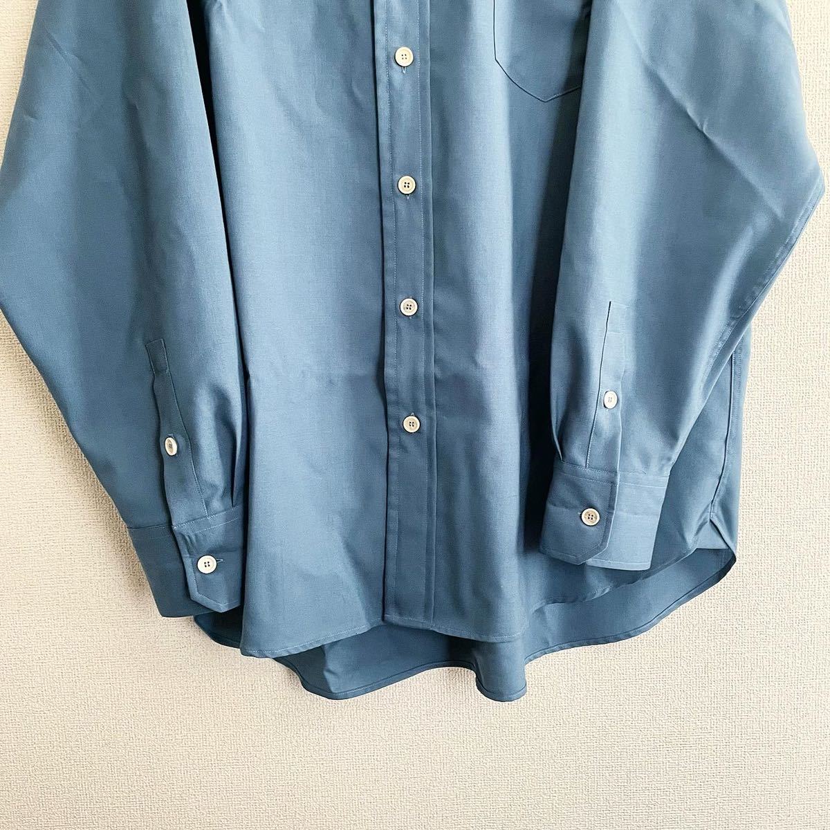 20aw MARNI マルニ トロピカルウール オーバーサイズ シャツ メンズ 44 ブルー ジャケット サマーウール _画像3