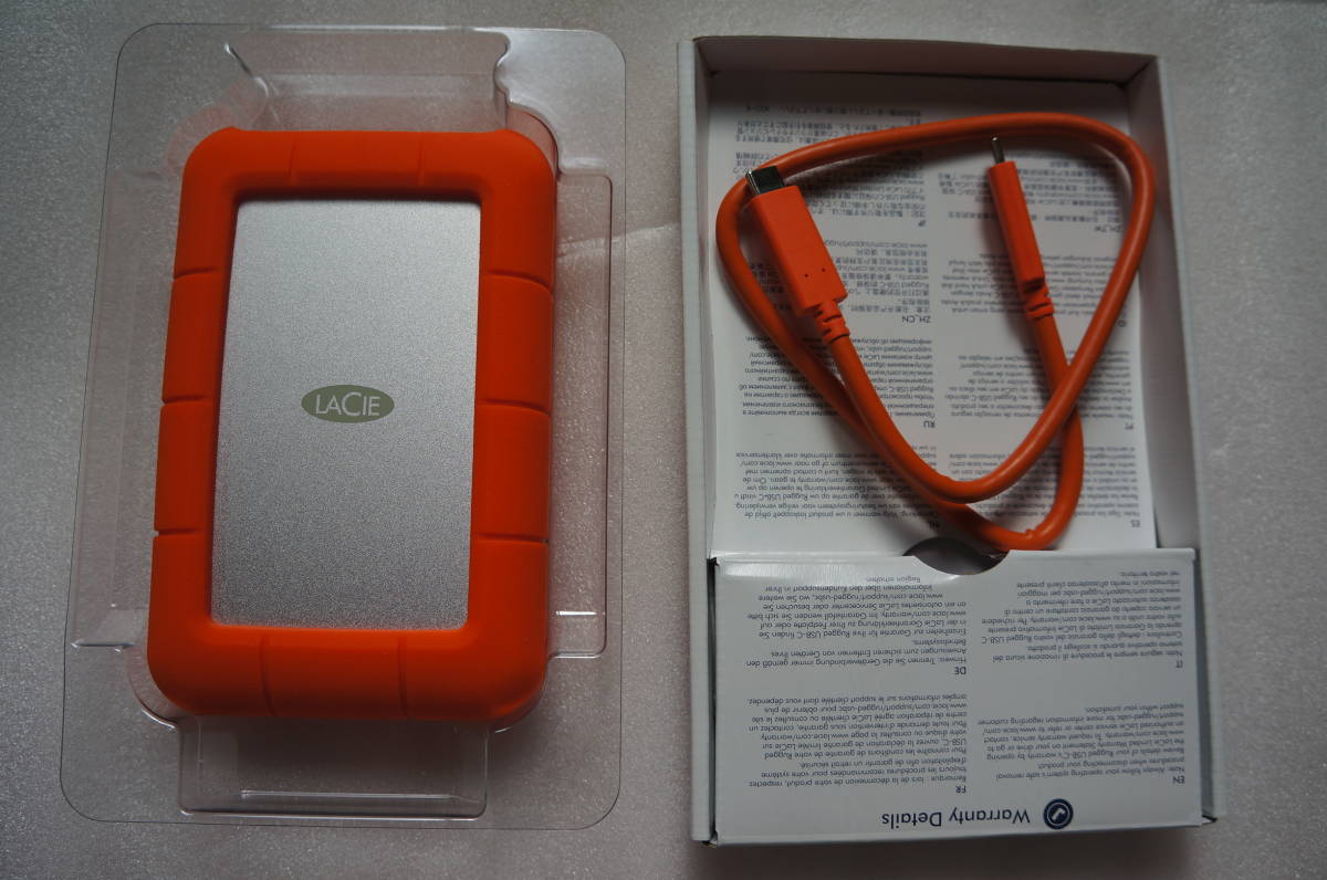 防水、防塵、耐衝撃、使用54時間のLACIE RUGGED MINI 4TB ポータブルHDD♪売ります♪