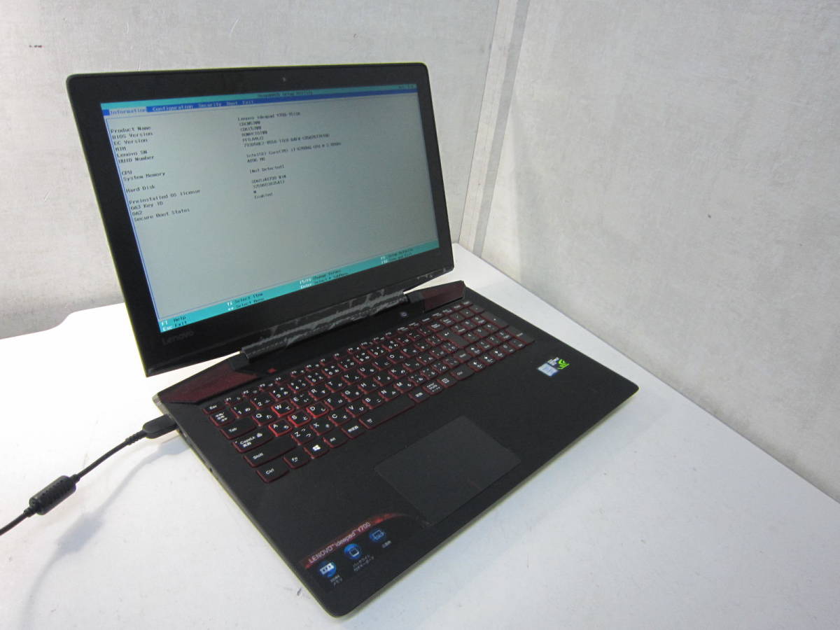 ゲーミングPC Lenovo Y700-15ISK 80NVCTO1WW-