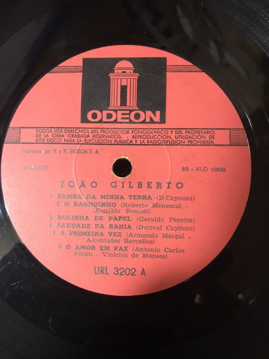 JOAO GILBERTO S/T /urug I запись 1961 год 
