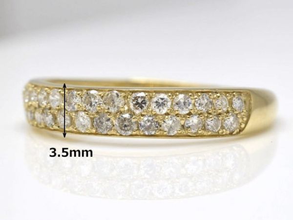 【1円～新品】K18 天然ダイヤ 0.30ct 1.361g フラットなシンプルリング_画像3