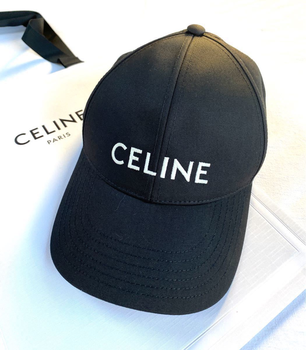 CELINEセリーヌ ロゴキャップCAP帽子　ブラック Ｍサイズ　入手困難　完売　 男女兼用 ベースボールキャップ　新品未使用