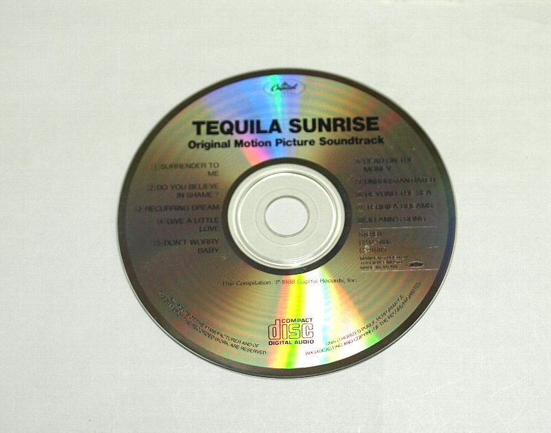 ディスクのみ テキーラ・サンライズ CD オリジナル・サウンドトラック Tequila Sunrise サントラ Duran Duran,Dave Grusin,Lee Ritenour_ディスクのみです