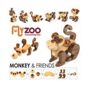 ●●　お猿とその仲間たち　変身　木製知育玩具　●●　ジャンク品_画像6