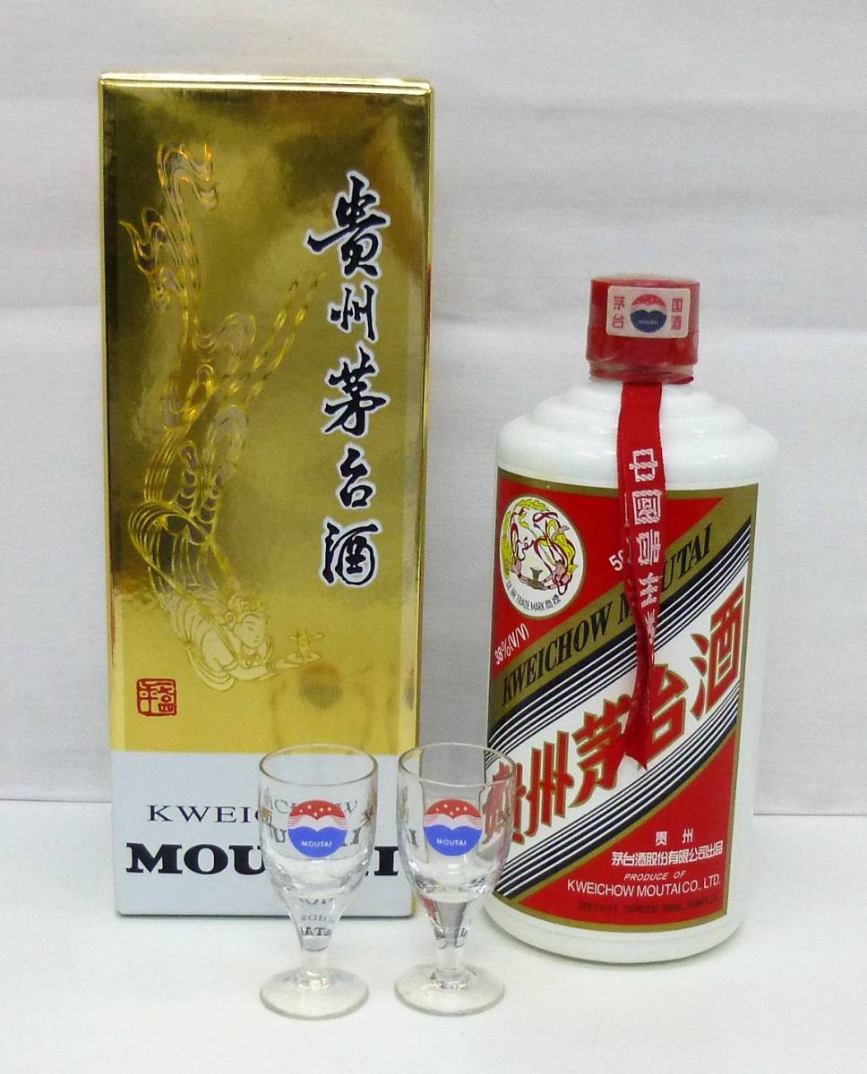 古酒 貴州茅台酒 マオタイ酒 天女ラベル 2003年 箱 グラス付 500ml