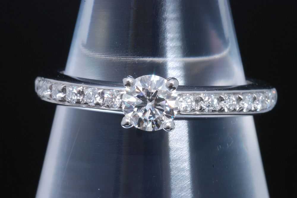  BVLGARY grif sleigh tail diamond ring PT950 platinum diamond 0.31ct F-VVS1-G AN853565[ beautiful goods * expert evidence attaching ]