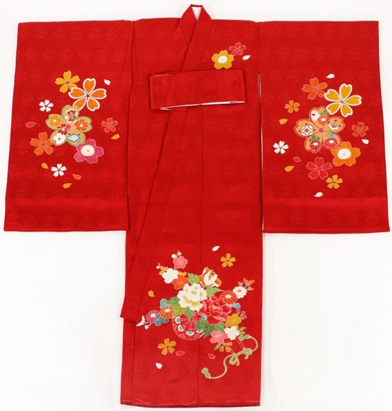  girl .. three . kimono tega01 red 