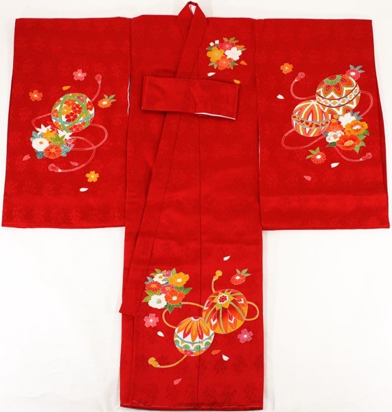  girl .. three . kimono tega03 red 