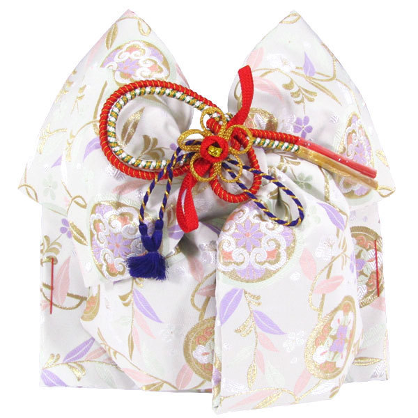 売れ筋商品 [京の舞姿]七五三 ７歳用結び帯（作り帯）大寸obkr02白系 7歳着物
