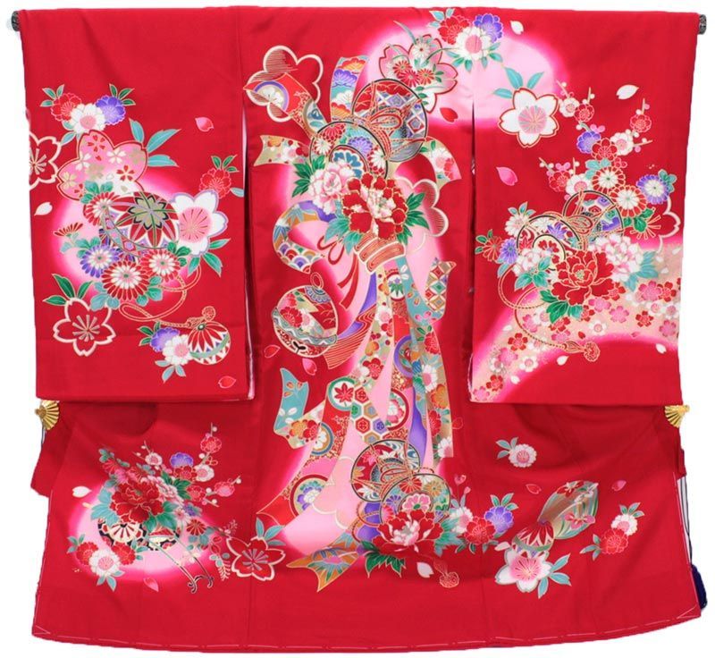 【返品?交換対象商品】 女の子お宮参り着物ume05 赤 和服、祝着 【返品?交換対象商品】 女の子お宮参り着物ume05 赤 和服、祝着