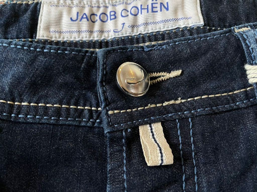 【JACOB COHEN ヤコブコーエン J622 】イタリア製 テーラーメイド 美脚 ストレッチ デニムパンツ 32インチ テーパード_画像4