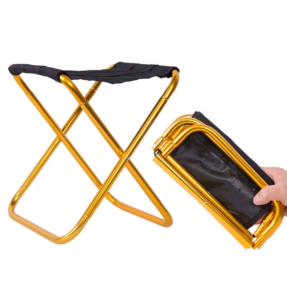 超軽量 アウトドアチェア アルミ 超コンパクト折りたたみ椅子 キャンプ　2脚セット