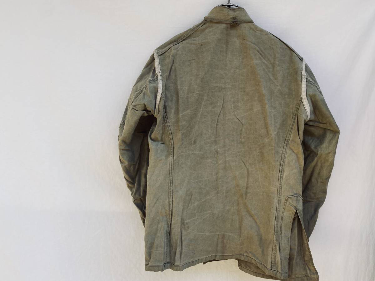 貴重な 戦中 昭和拾九年 陶器釦 警察 コットンツイル ジャケット ブルゾン JAPAN VINTAGE ジャパンヴィンテージ 30s40s 日本の古い服 給興_画像10