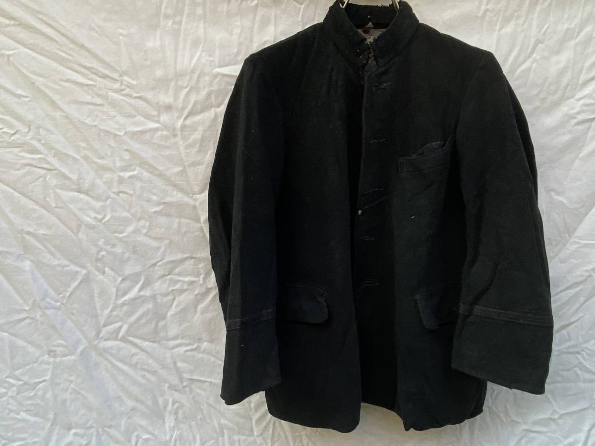  eminent atmosphere rare article Showa era 9 year police uniform black dyeing . collar wool jacket JAPAN VINTAGE Japan Vintage japanese old clothes 30s40s. waste .