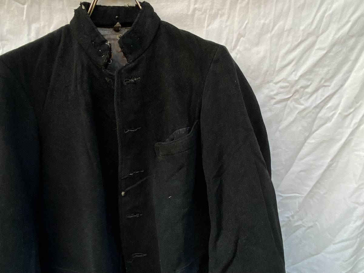  eminent atmosphere rare article Showa era 9 year police uniform black dyeing . collar wool jacket JAPAN VINTAGE Japan Vintage japanese old clothes 30s40s. waste .