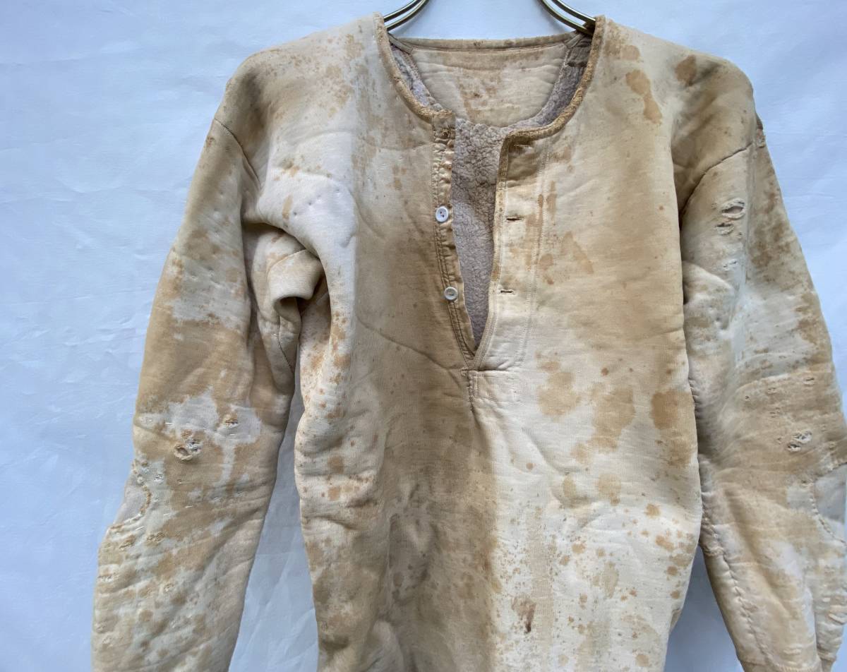 ー品販売 究極の襤褸 ヘンリーネック 肉厚 スウェット JAPAN VINTAGE