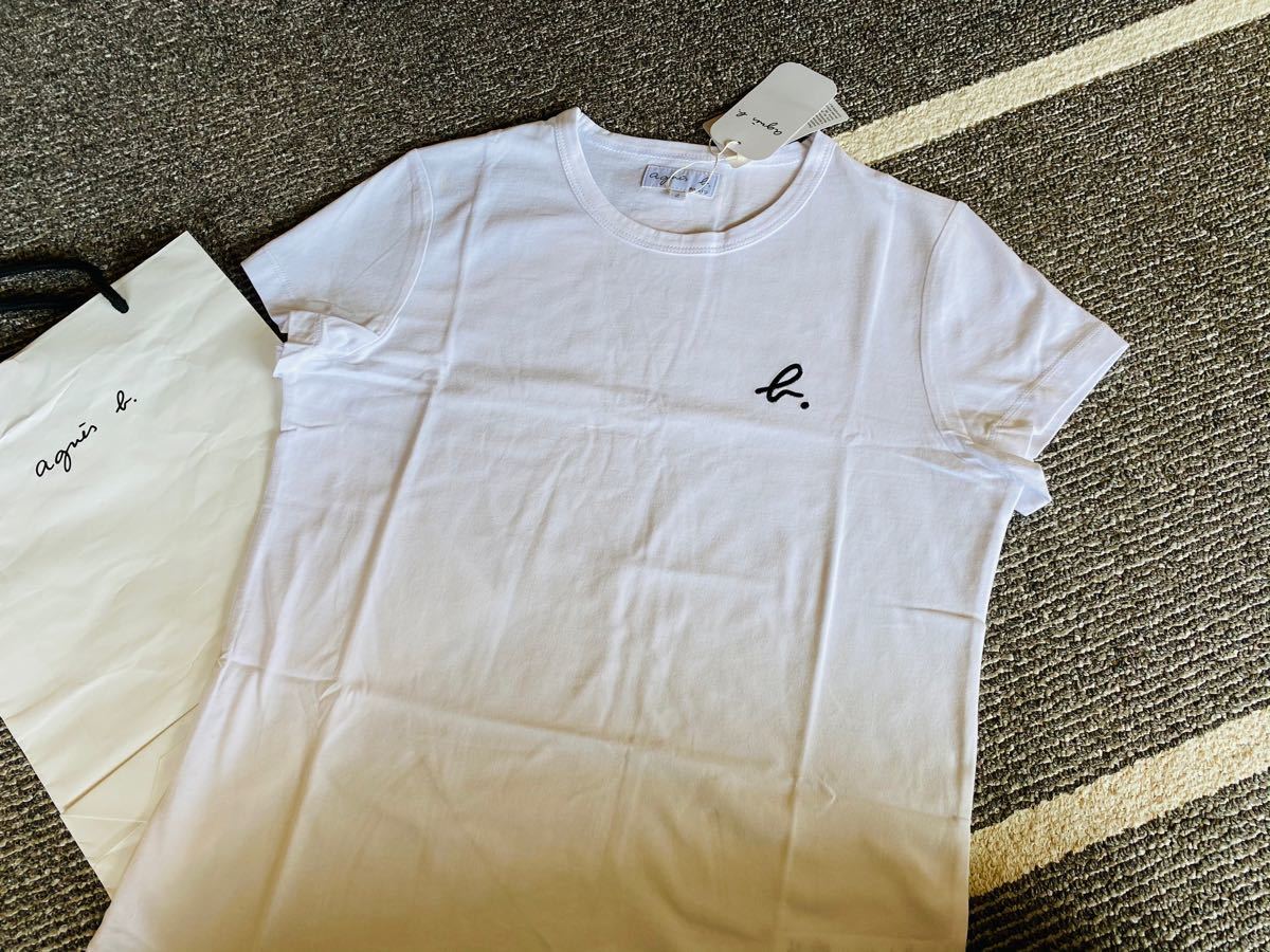 新品　アニエスベー　bロゴ半袖tシャツM 白　ホワイト