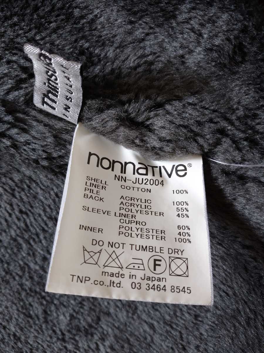 nonnative(ノンネイティブ) 11AW RANCHER BLOUSON COTTON KATSURAGI ボアブルゾン カラー:チャコールブラウン系 表示サイズ:2 _画像5