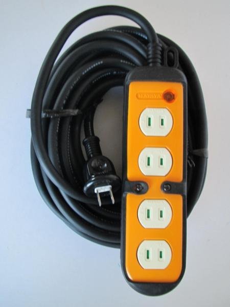 HATAYA マルチタップ 延長 コード HM-104Q VCT2.0×2×10m 大工 建築 建設 造作 内装 リフォーム 改装 工務店 DIY 電設 電気 工事
