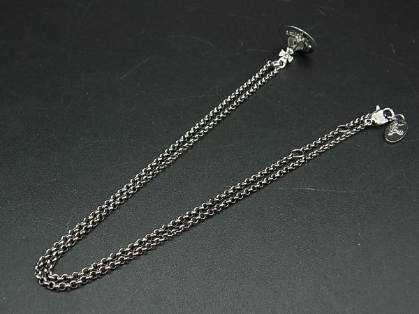 1円■美品■ Vivienne Westwood ヴィヴィアン オーブ ラインストーン ネックレス ペンダント アクセサリー レディース シルバー系 a9245サh_画像4