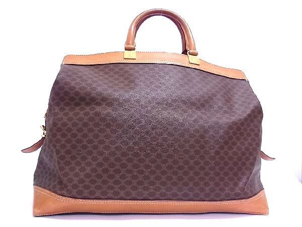 1円 CELINE セリーヌ マカダム柄 PVC×レザー ハンドバッグ トート