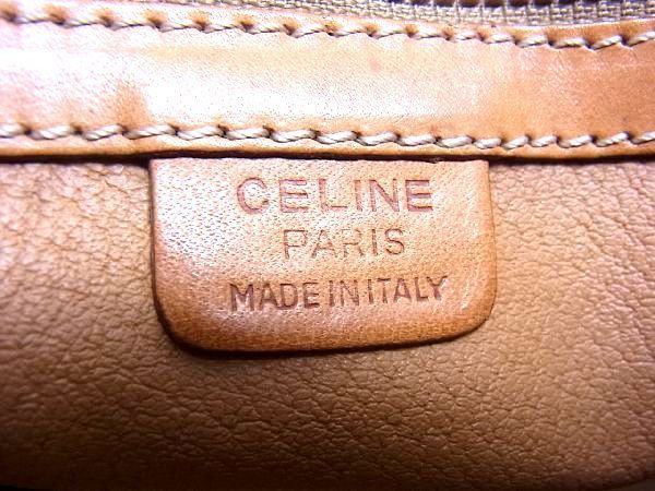 1円 CELINE セリーヌ マカダム柄 PVC×レザー ハンドバッグ トートバッグ 手提げかばん 手持ちかばん レディース ブラウン系 e0156クh_画像7