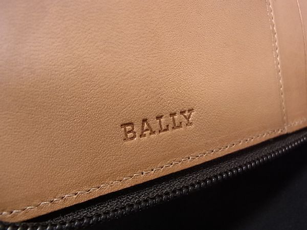 1円 BALLY バリー キャンバス×レザー ショルダーウォレット 財布