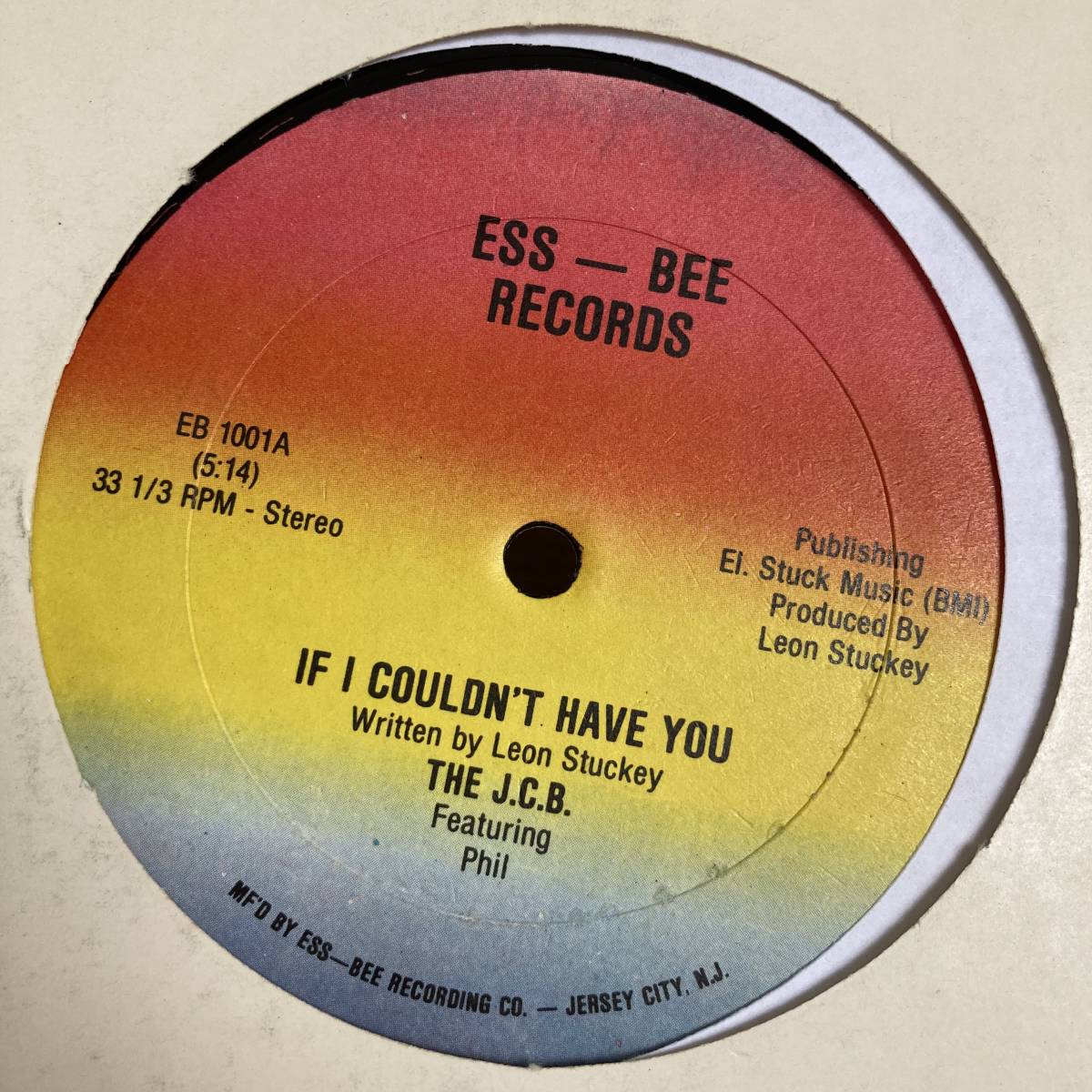 The J.C.B. - If I Could Have You / Anybody Else But You 12 INCH_画像1