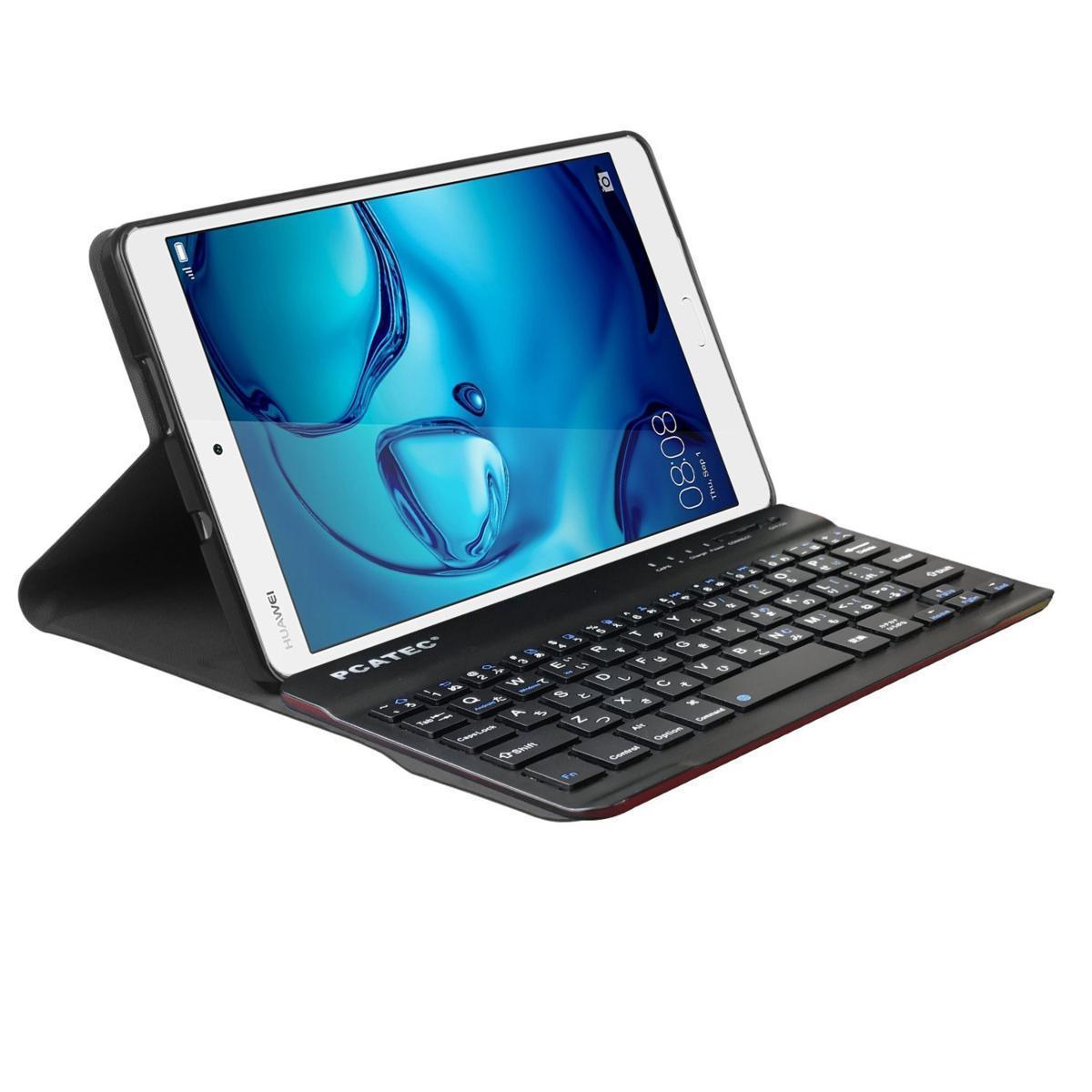 [ free shipping ]docomo dtab Compact d-01J/Huawei MediaPad M3 8.4 for TPU case attaching Bluetooth keyboard US arrangement .. input correspondence flower 