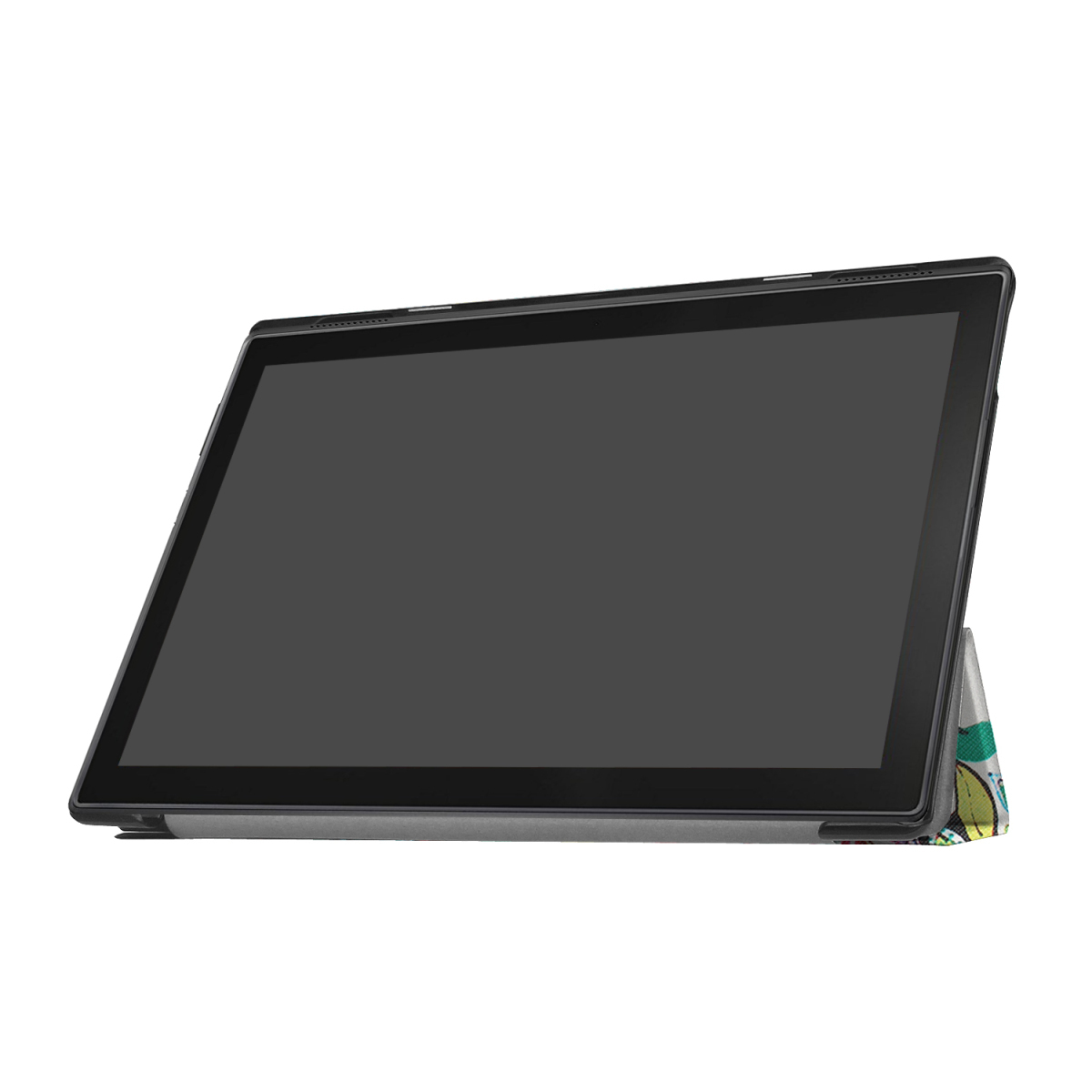 Lenovo Tab4 10 Plus タブレット専用スタンド機能付きケース 三つ折 カバー 薄型 軽量型 高品質 TB-X704F PUレザーケース 花の木_画像6