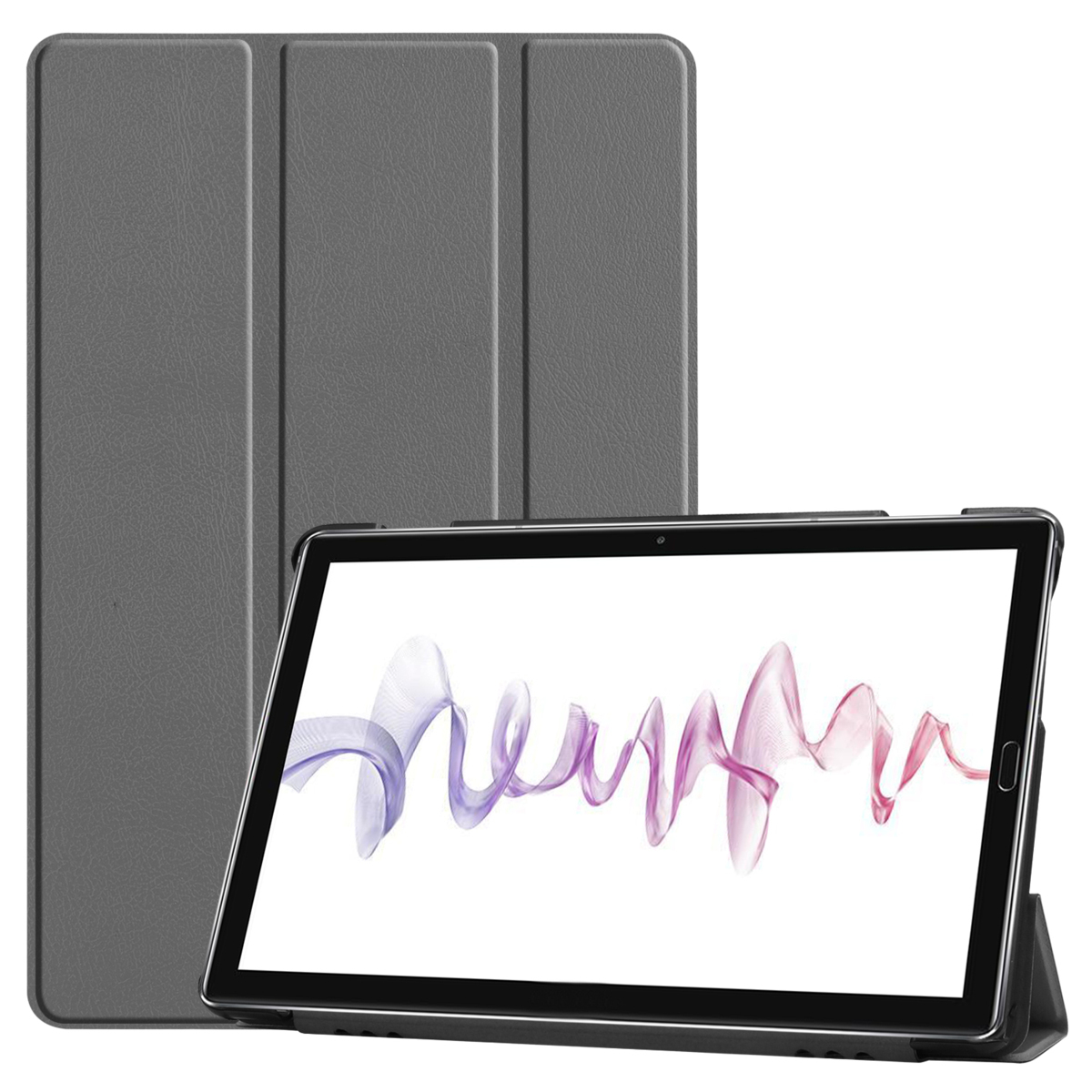 【送料無料】HUAWEIMediaPad M6 10.8タブレット専用ケース マグネット開閉式 スタンド機能付き 三つ折 カバー 薄型 軽量型 スタンド機能_画像1