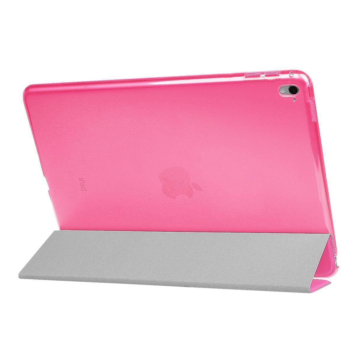 iPad Pro9.7用 PUレザーケース 三つ折スマートカバー☆超薄　軽量型　スタンド機能 高品質PUレザーケース☆ピンク_画像2