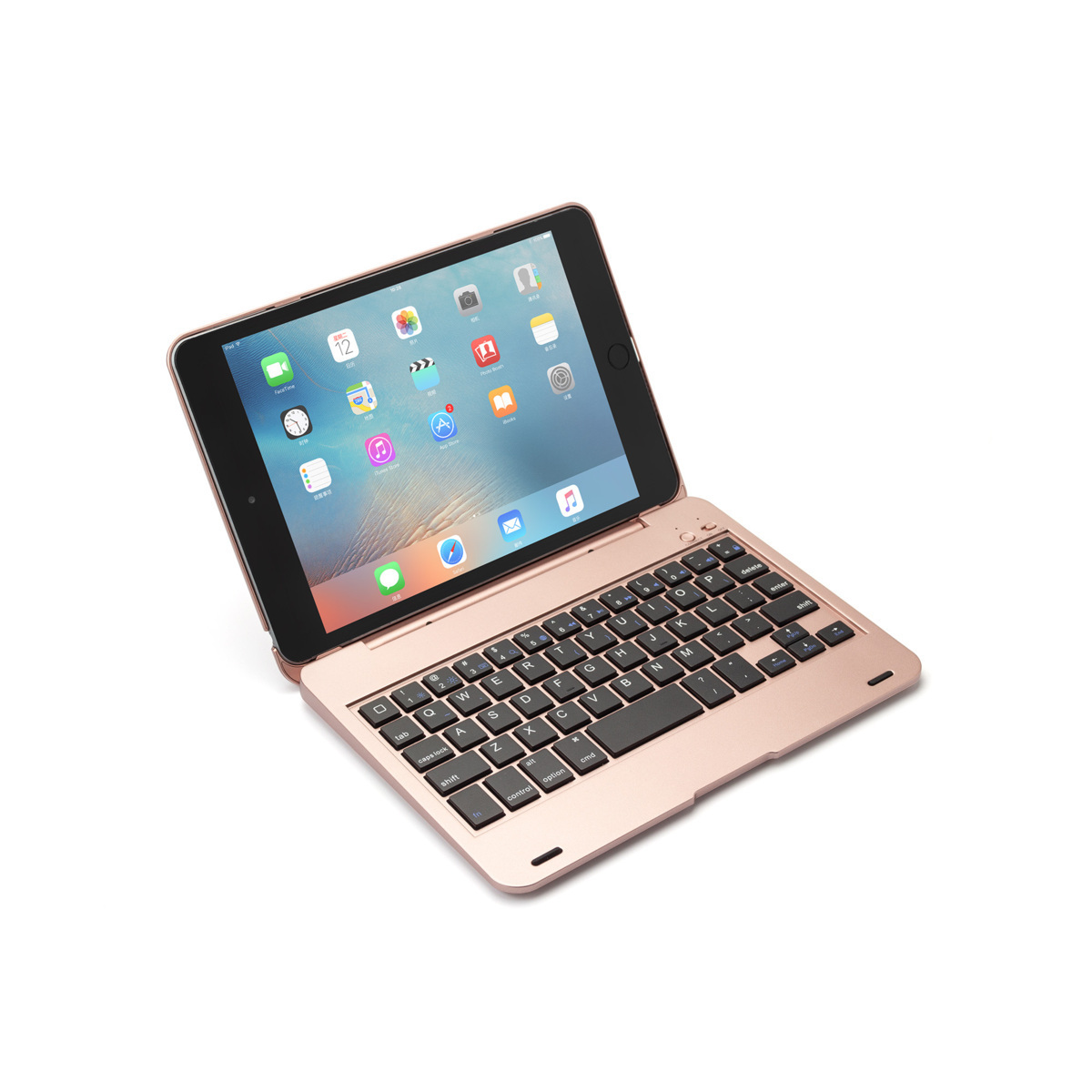 iPad mini4 mini5 専用 Bluetooth キーボードケース PCカバー ローズゴールド_画像3