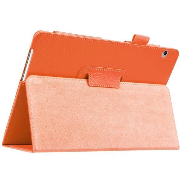 Huawei MediaPad T3 10専用スタンド機能付きケース　二つ折　カバー　薄型　軽量型　スタンド機能　高品質PUレザーケース☆オレンジ_画像2